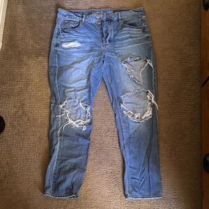 Distressed American Eagle Blue Jeans